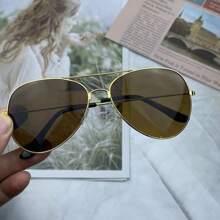 3pcs Metal Aviator Frame Everyday Casual Wear, Travel, Cycling Decorative Fashion Glasses