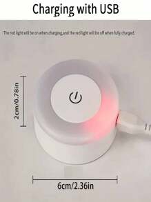 Luce notturna magnetica rotonda con porta di ricarica USB di tipo C, interruttore touch, lampada LED a 3 colori, ideale per camera da letto e corridoio - controllo touch facile, alimentata USB, luce notturna per camera da letto | Lampada elegante | Luce ricaricabile USB, Lampada USB