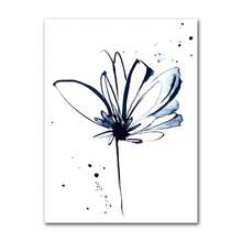 1 tấm áp phích hoa trừu tượng mực xanh lá cây nghệ thuật treo tường trên vải canvas hiện đại tối giản hình ảnh bức tranh tường trang trí phòng khung tùy chọn - Nhiều màu - Xem 19
