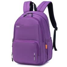瑞安航空背包 40x20x25 防水登机旅行包，大容量旅行包，可携带行李，健身运动包，紫色 - 查看 1