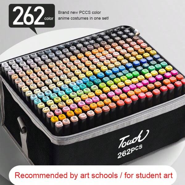 XBJ Bonitos Marcadores De Alcohol Para Escuela Y Oficina - 262 Colores Vividos Con Tips Dobles | Utensilios Escolares Perfectos Para Regalos De Maestros,Essential For Teachers, Nurses, And Art Students,Back To School,School Supplies