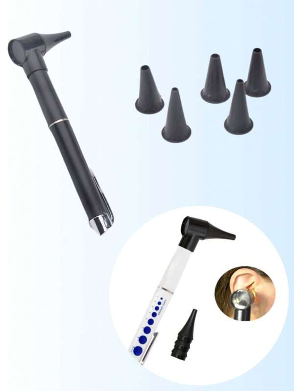 1PC Mini Otoscope Without Battery, Medical Otoscope Portable Ear Monitor, LED Light, Battery-Free, Medical Diagnostic Tools, Health And Household Items. If You Want To Use This Product, You Will Need To Purchase A Separate Battery To Install. The Size Of The Entry Into The Ear Is 0.2in