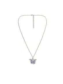 1/5Pcs Personalized Customized Butterfly Pendant Necklace, Love Star Pink Diamond Necklace, Customized Photos, Metal Material, Heart Shaped Album Box Design And Love Star Opening And Closing Design Versatile, Unique, Exquisite And Simple, School Supplies, For Teacher, For Boys And Girls, For Teenagers, Junior High School Students, Middle School Students, High School Senior High School Students, College Students, University Students, Freshman, Sophomore, Underclassmen