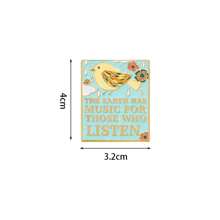 1pc Earth Composes Music For Listeners Enamel Pin Nature Enthusiast Badge Brooch Accessories, Gift Brooch For School And Graduation Seasons, Used For Backpacks, Fashion Accessories, Clothing Decoration