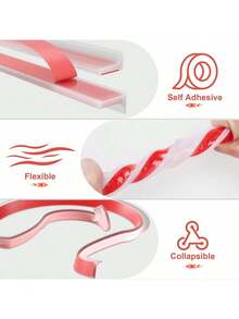 Classic Style Silicone Water Barrier For Shower And Bathroom - Self-Adhesive, Bendable, Waterproof Seal Strip For Dry And Wet Separation, Mold Resistant Side Splash (Pack Of 1) Home Bathroom Decor Fall Decor Back To School - Multicolor - View 22