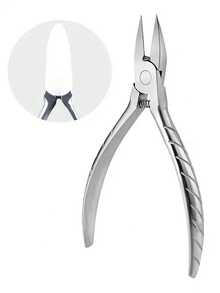 1pc Professional Podiatrist Foot & Toenail Clipper, Stainless Steel Nail Cutter, Nail Nipper - Ergonomic Design, Non-Slip Handle, Suitable For Thick And Ingrown Toenails, Includes Rhinestone Removal Tool Nail Care | Precision Scissors | Stainless Steel Nail Clipper