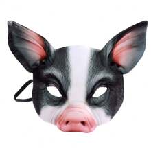1 Pezzo Maschera 3D da Metà Viso da Animale Tigre-Maiale Unisex per Ognissanti, Festa in Maschera, Cosplay, Decorazioni