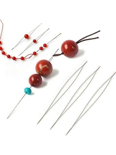 5 قطع / مجموعة من إبر الخرز المفتوحة، أدوات صنع المجوهرات من خرز السوار والقلادة اليدوية، اكسسوارات