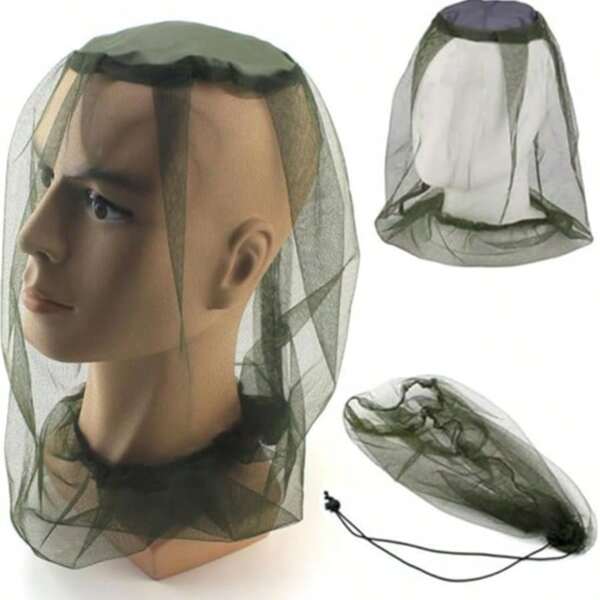 1 pièce Filet de protection anti-moustique pour visage avec couvre-chef. Convient à la plupart des chapeaux de soleil, casquettes de pêche pour hommes et femmes