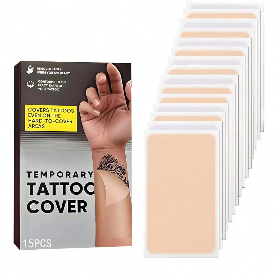 Tattoo Cover Up Patch-15 Pcs Ultra-Thin, Waterproof & Sweatproof ...