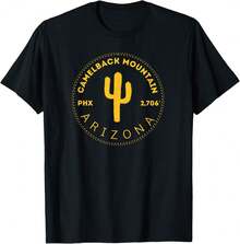 Camelback Mountain Az - Pnix Arizona Spirit Cactus T-Shirt Gift For Student Practical Gift For Teacher - Black - View 1