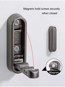 4PCS/2PCS/1PC 可折叠隐形磁性挂钩，铝合金金色浴室壁钩，卧室门钩，适用于衣柜围巾帽子长袍钥匙钱包包衣钩（带螺丝，需打孔）