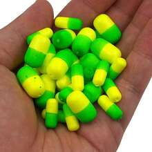 20 件 EVA 柱形高灵敏度钓鱼浮标、钓鱼配件、渔具、可见泡沫钓鱼浮标、DIY 钓鱼配件、短浮鲤鱼和鲫鱼钓鱼浮标 - 彩色 - 查看 7