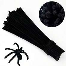 Paquete de valor de 100 piezas de limpiapipas de tela flexible de colores surtidos para suministros de manualidades y decoraciones caseras, juego de torsión con dos opciones de color, kits de flores de limpiapipas