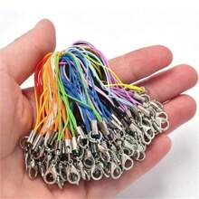 10/30/50/100pcs Mix Color Lobster Clasp Hoop Lanyard Keychain Nylon Rope Keyring Suitable For DIY Jewelry Making Accessories