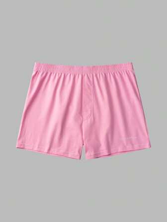 Women's Cotton Shorts With Elastic Waist & Faux Fly, Casual Lounge Shorts Style, Pajama Shorts