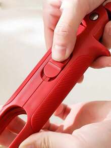 2-In-1 Heat Resistant Tongs Gripper For Hot Bowls, Kitchen Grabber Clip For Plates And Pots, Non-Slip Dish Lifting Tool, 1 Pcs - Red - View 3