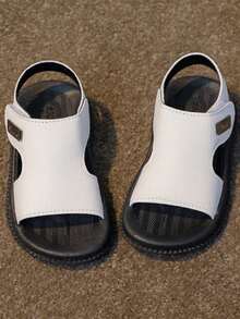 儿童/男童迷彩印花沙滩凉鞋，防滑，耐磨软底，学生钩环运动凉鞋