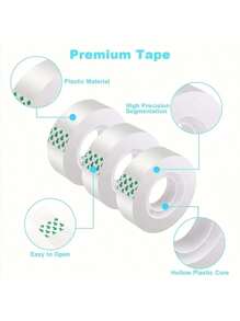 6/12pcs Transparent Tape - Advanced Transparent Gift Packaging Tape, High Quality Transparent Tape For Gift Packaging, Crafts, Distributors, Suitable For Home, School, And Office Use Back To School