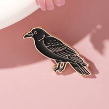 Raven Enamel Brooch Pin Fashion Decorative Brooches Ornaments Lapel Bag Badges Jewelry Gifts 2025 New Style School Office Accessories Shirts Jacket Christmas Halloween Autumn-Winter Accessories,Suitable For Teens, Youth,Men,Casual, Outdoor, Athletic, Vacation, Graduation Gifts, Birthday, Daily Wear Clothes Pin Funny Cute Teacher Gifts Men Gifts Bag Pins - Black - View 6