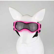 Dog Helmet And Goggles, Small Motorcycle Hat With Adjustable Straps For Walking Your Dog - 玫紅色 - 查看 1