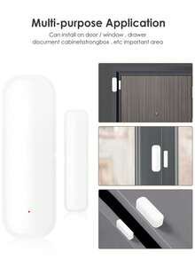 Sensor magnético inteligente para puerta, alarma de puerta/ventana para el hogar, alarma móvil conectada a WiFi, sensor antirrobo (baterías no incluidas). El producto utiliza una aplicación móvil para notificar el estado de apertura/cierre de la puerta/ventana, por favor revise los detalles del producto cuidadosamente antes de comprar. - Ver 6