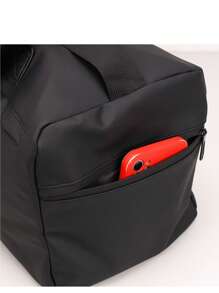 Sac fourre-tout imperméable pour hommes, avec un compartiment à chaussures indépendant, grand sac à bandoulière noir de grande capacité, sac à bandoulière, bagage de couleur unie simple, multifonctionnel, pour les étudiants, les adolescents, les étudiants de première année, la dortoir universitaire, pratique, retour à l'école, vacances, voyage