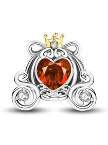 1 PIEZA 925 Plata de ley corona con diseño de vid de amor y calabaza para ajustar a brazaletes y pulseras mujer, accesorio de joyería DIY y decoración para combinar con atuendos diarios, decoración para niñas
