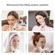 Electric Facial Neck Massager EMS Microcurrent Roller Face Massage Beauty Device 400mAh