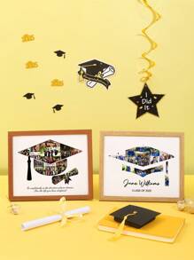 Collage personalizado de fotos de graduación, regalos de graduación, gorros de graduación, collages de gorros de graduación, regalos para egresados, exhibiciones de fotos escolares, entrega los mejores regalos de graduación.