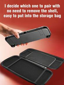 Suitable For Switch2 Handle Bag Set Large Capacity Portable Game Console Cassette Storage Bag Real Machine Mold Hard Plastic Transparent Protective Shell Full Silicone Split Cover Left And Right Protective Cover HD Tempered Film Screen Protector Rocker Cap Full Set Of Accessories