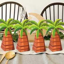 10 cutii de ambalare 3D cu palmieri, cutii pentru bomboane, cutii mici pliabile cu palmieri pentru bomboane, 10 buc/pachet