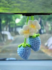 1 set fai-da-te di ornamenti con fiori da appendere all'auto, stile terapeutico versatile per tutte le stagioni, decorazione creativa per l'interno dell'auto, regalo carino, accessorio essenziale per auto da donna