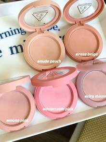 3CE Mood Recipe Rose Beige Blush, Velvety Matte Texture, Mousse-Like Smooth, Gradient Glow, Brightens Warm Skin Tone, Oil Control, Suitable For Dry Skin, Easy To Blend, Brightens Eye Area, 3D Sculpting, Magnetic Embossed Compact, Finger Groove Design, Korean Cosmetics - Hồng Be - Xem 7