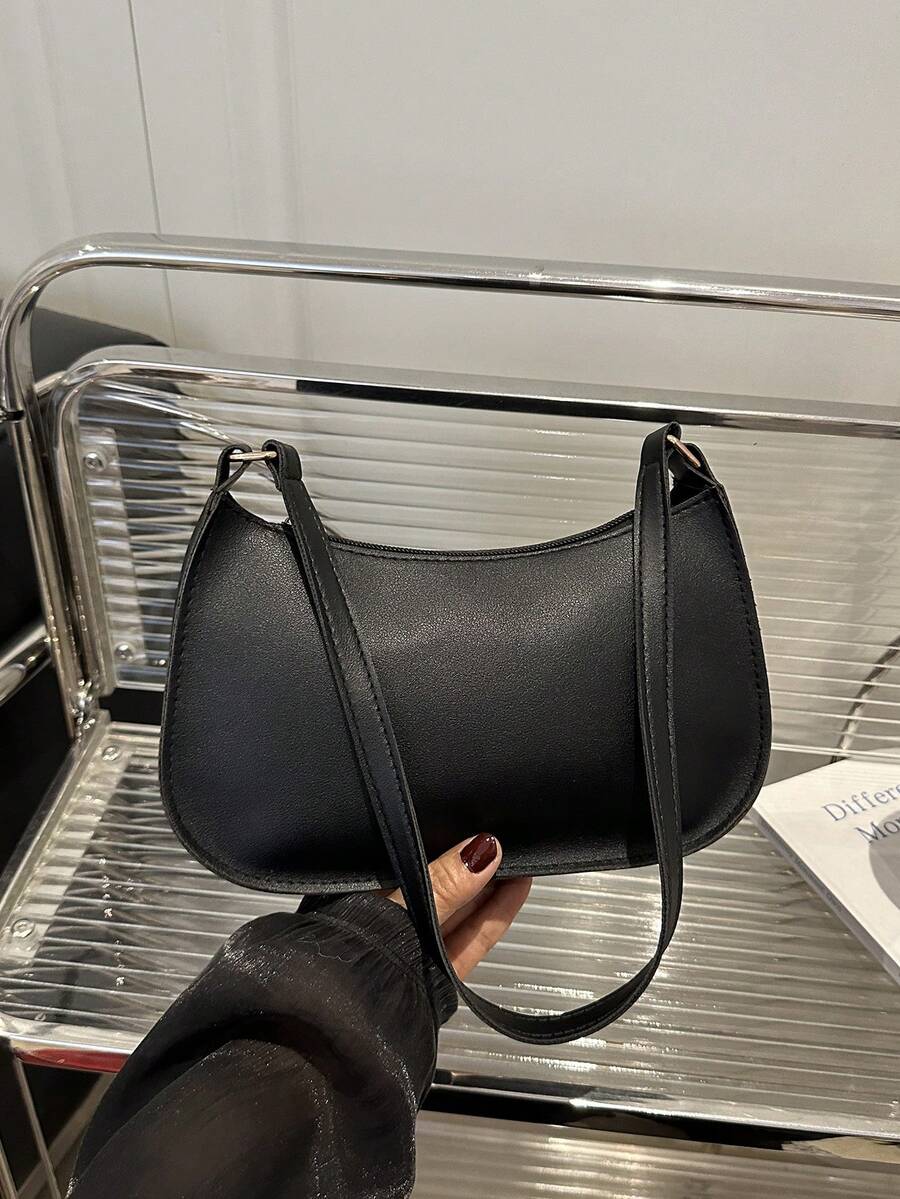 Borsa da ascella in PU alla moda, casual e minimalista, borsa a tracolla versatile, adatta per lo shopping, portafogli, giovani donne, studenti universitari, nuovi arrivati e lavoratori in ufficio. Molto adatta per uffici, università, lavoro, attività all'aperto, viaggi e uscite