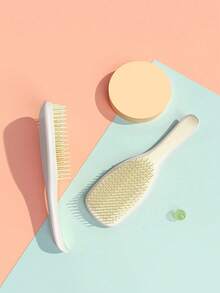 1 pieza Cepillo desenredante, cepillo desenredante para cabello rizado, liso, húmedo y seco, peine para adultos, peines profesionales para todo tipo de cabello - desenredar, alisar y masajear el cuero cabelludo - cerdas de nailon, mango de plástico ABS, cepillo, cepillo desenredante, cepillo de bola, juego de mini cepillos para el cabello, peine de madera, herramientas para el cabello, cepillo para el cabello, equipo de peluquería, peinado, peluquería, cepillo para el cabello, juego de cepillos para el cabello, peine para el cabello, peine para rizos, cepillo desenredante, cepillo para el cabello de mujer, barbero, accesorios de barbero, barbería, equipo de peluquería