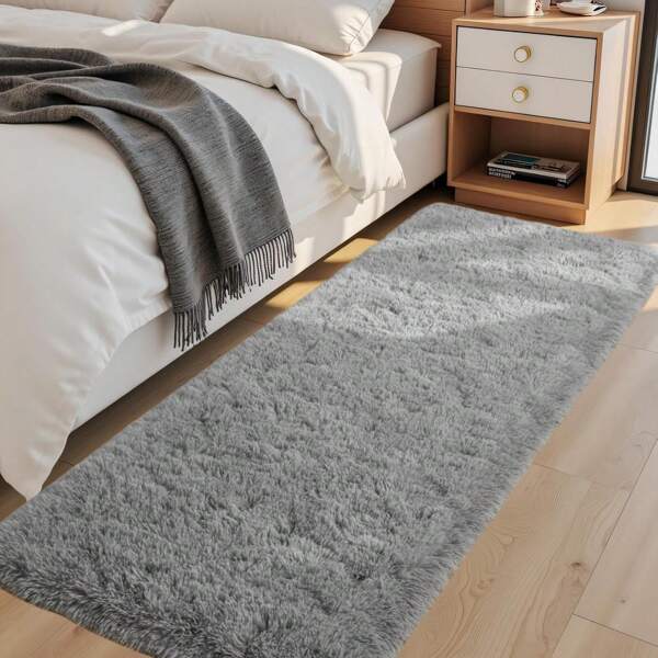 1pc Luxurious Soft Tie-Dye Plush Area Mat, Non-Slip Washable Polyester Mat For Living Room And Bedroom, Modern Home Decor, Indoor Mat, Region Mat