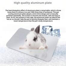 1 pieza Placa de refrigeración de aluminio para mascotas en verano, placa de refrigeración para conejos, hámsteres pequeños, gatos dragones, placa de hielo para disipar el calor, productos de refrigeración de verano para mascotas pequeñas