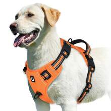 No Pull Dog Harness, No Choke Front Clip Dog Reflective Harness, Adjustable Soft Padded Pet Vest With Easy Control Handle For Small To Large Dogs