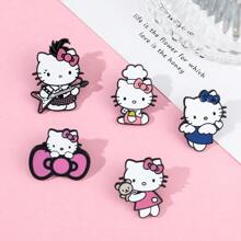 Sanrio Sanrio 1 buc Hello Kitty Anime Desene Animate Drăguț și Ciudat Broșă Insignă Metalică Accesoriu de Îmbrăcăminte Accesoriu Rucsac Potrivit pentru Purtare Zilnică și Cadouri pentru Prieteni. Accesorii de Birou Școlar Tricouri Jachetă Bijuterii Crăciun Halloween