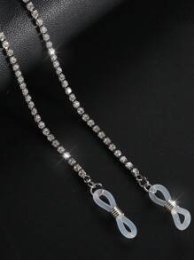 1pc Women's Sexy Accessory, Halloween Costume, Exotic Style Water Drop Rhinestone Necklace Chest Chain, Detachable, Suitable For Nightclub, Party Dress Or Daily Wear