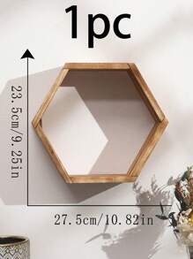1pc/2pcs Hexagon Floating Shelves Wall Mounted Farmhouse Wood Storage Honeycomb Wall Shelf Wooden Storage Rack Wooden Wall Decor Floating Shelves Hanging Shelves For Wall Corner Floating Shelves Plant Wall Shelf Wooden Decorations Hexagonal Shelves Wall Home Decor Hexagon Shelves For Living Room Bedroom Kitchen Office