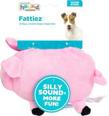 Outward Hound Fattiez Pig Plush Squeaky Dog Toy, Small - Pink Pig - 查看 2