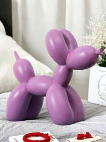 1 pieza Escultura de resina de un perro globo pequeño estilo nórdico, decoración de interiores para el hogar, ornamento de animales pequeños artesanía de resina creativa