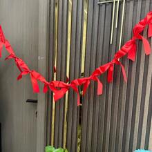 1/8pcs INS Bowknot Ribbon Garland Flags Princess Room Wall Hanging Decoration Pennant Decor Party Banner Photo Props Gathering Decorations - Multicolor - View 20