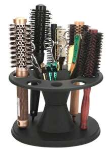 1pc Space Saving Hair Organizer - Black - Holds Ceramic Curling Irons, Combs And Flat Brushes - Desktop Storage Rack For Hair Salon Accessories And Home Comb Storage, Jewelry Box Travel, Hair Rack, Claw Clip Organizer, Hair Holder, Clips Storage, Hair Care Storage, Hair Accessories Storage>Storage Box, Iphone Cases, Camera Protector, Sunglasses Storage Organizer, Eyeglass Stand, Storage Organization Glasses Case, Sunnies Rack, Glasses Display Stand, Sunglasses Case Box