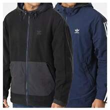 Adidas Originals Reversible Jacket FURTHER REDUCED PRICE FROM £99.95 NOW ONLY £74.95FREE UK DELIVERY Fleece Reversible Jacket Lined Hood Full Zip Fastening Straight Hem Printed And Embroidered Branding - Blue - View 1