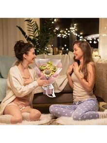 10pcs Handmade Crochet Sunflowers, Everlasting Artificial Woven Sunflowers, Smiling Knitted Realistic Sunflowers, Preserved Flowers, Best Gifts For Christmas, Birthday, Wedding, Graduation, Teacher's Day. Suitable For Restaurant, Room, Bedroom Decor, Holiday Gifts And Party Decorations, Christmas Home Decor. - Multicolor - View 7