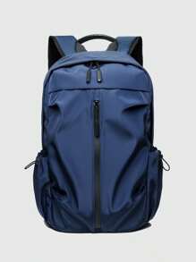 1pc Nylon Water-Resistant Multi-Functional Backpack, Fits Laptop, Business, School, Casual, Travel, Sports, Suitable For College & High School Students