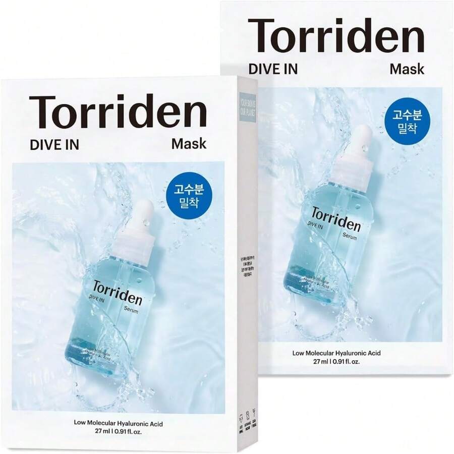 Torriden Dive-In Low Molecule Hyaluronic Acid Sheet Mask 27ml, K-Beauty-Pack Of 10 - 1 - View 1